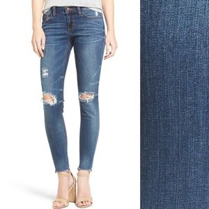 Nordstrom SP black label jeans. Distressed denim.